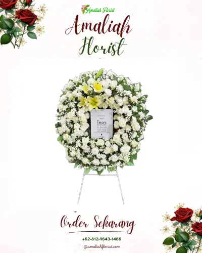 Krans Bunga Duka Cita di Pangadegan